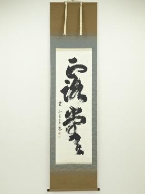 大徳寺　橘宗義筆　「露堂々」　肉筆紙本掛軸（保護箱）